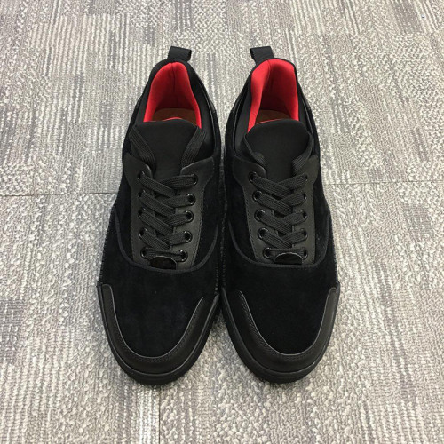 Christian Louboutin Mens Shoes Luxury Brand Red Bottom Design Louis Junior Spikes Flat