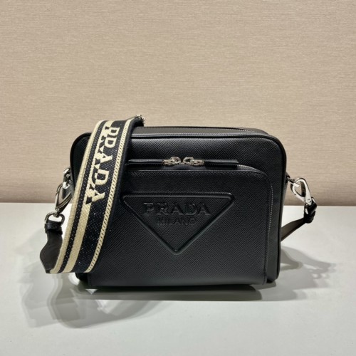 Prada Mens Womens Bags Shoulder Bag Luxury Brand Saffiano leather shoulder bag with Original Box 2VH152_2FAD_F0002_V_OOO