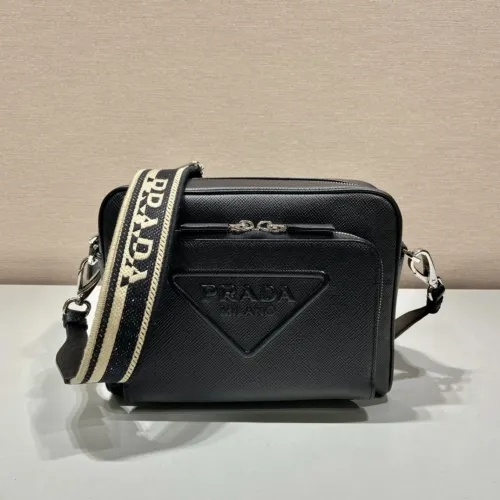 Prada Mens Womens Bags Shoulder Bag Luxury Brand Saffiano leather shoulder bag with Original Box 2VH152_2FAD_F0002_V_OOO