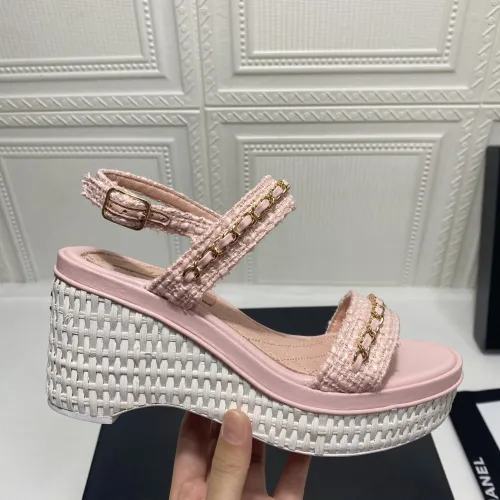 Chanel Womens Shoes Fashion Pumps Wedge Sandals