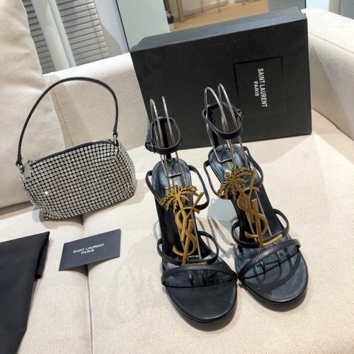 Saint Laurent YSL Womens Shoes Sandals High Heel 10.5cm with Original Box