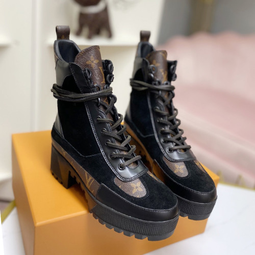 Louis Vuitton Women Shoes Boots Fashion Ankle Boots Luxury LAUREATE DESERT BOOT with Original Box 1A524C