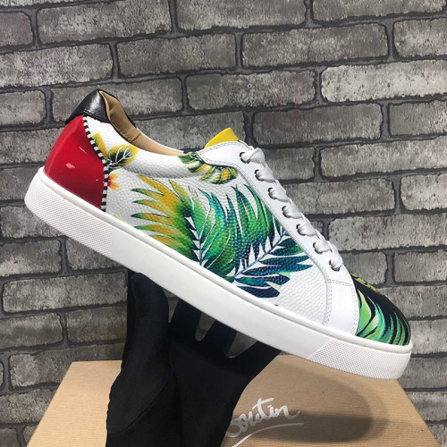 Christian Louboutin Mens Shoes Luxury Brand Red Bottom Design Louis Junior Spikes Flat with Original Box CL sneakers