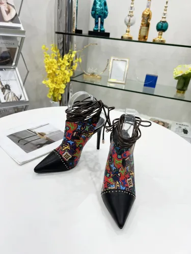 Louis Vuitton Womens Shoes Pumps Sandals Slippers Leather Design Luxury Brand Summer Fashion Sandals with Original Box 9.5cm Heel
