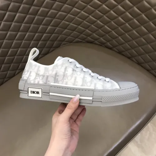 Dior Men Shoes Casual Luxury Brand B23 Low-Top Sneaker Reflective Gray Dior Oblique Canvas 3SN249YNT_H068