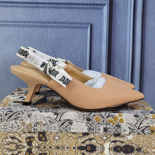 Dior Women Shoes Luxury Design Fashion Type High Heel Shoes for Wedding Style J'ADIOR SLINGBACK PUMP Nude Technical Fabric KCC200TFL_S21U