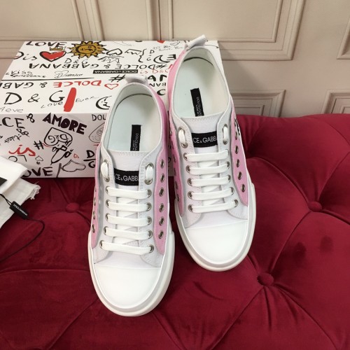 Dolce&Gabbana Womens Shoes Sneakers Fashion Type Luxury Brand Two-tone canvas Portofino Light sneakers with DG logo with Original Box CK1834AO8538Z026