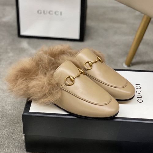 Gucci Womens Shoes Casual Loafers Design Luxury Brand Leather Princetown with Original Box