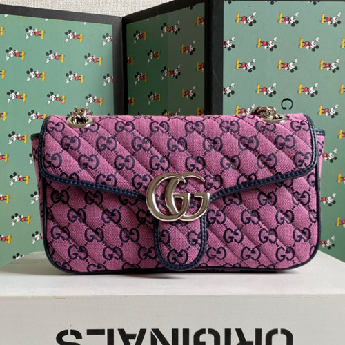 Gucci Womens Bags Shoulder Messenger Bag Luxury Brand Small GG Marmont bag with Original Box