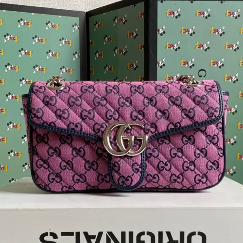Gucci Womens Bags Shoulder Messenger Bag Luxury Brand Small GG Marmont bag with Original Box