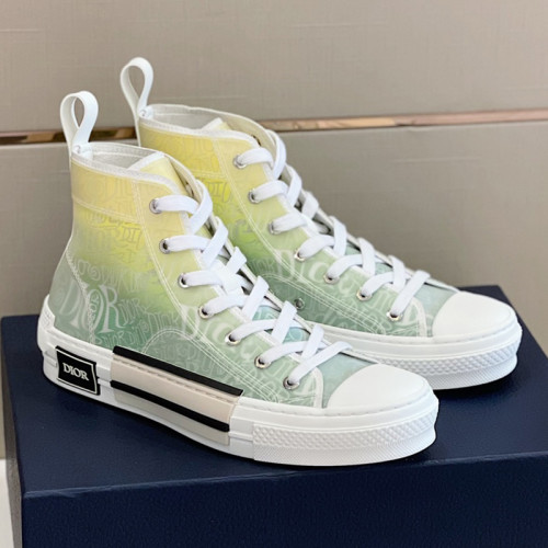 Dior Mens Shoes Sneakers Casual Luxury Brand B23 HIGH-TOP SNEAKER Dior Oblique Canvas with Original Box 3SH118ZMK_H761