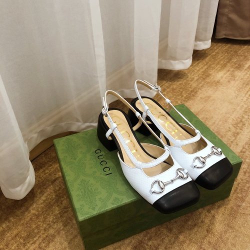 Gucci Womens Shoes Mid-heel Slingback with Horsebit
