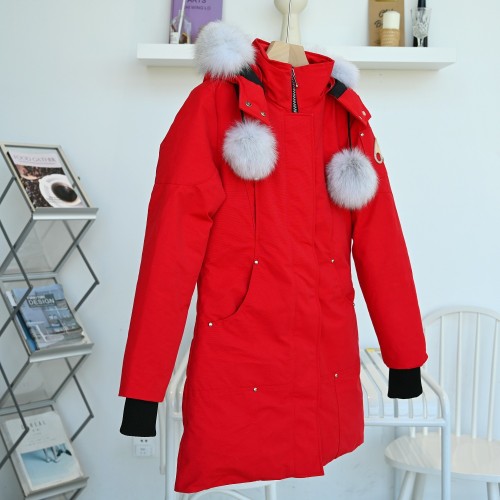 Moose Knuckles Design Womens Winter Windprood Down Jackets Keep Warm 90% White Duck Down