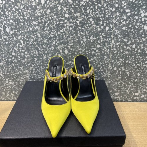 Versace Brand Womens Sandals Shoes Pumps Leather Big Size LA MEDUSA LEATHER PUMPS Design Luxury Brand Sandals for Women