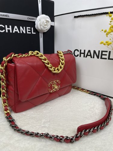 Chanel Womens Bags Shoulder Messenger Bags Chanel 19 Flap Bag Luxury Brand with Original Box