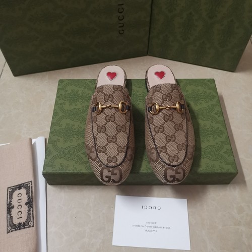Gucci Womens Shoes Casual Loafers Design Luxury Brand Leather Princetown with Original Box