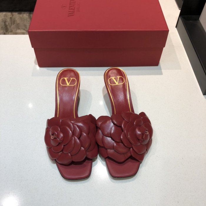 Valentino Womens Shoes VALENTINO GARAVANI ATELIER SHOES 03 ROSE EDITION SLIDE SANDAL 55MM