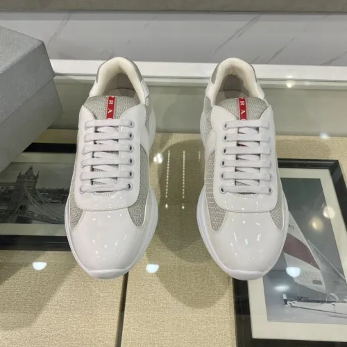 Prada Mens Shoes Sneakers Casual Shoes for Men Luxury Brand White Prada PRAX 1 sneakers with Original Box 4E3576_3LFV_F0009
