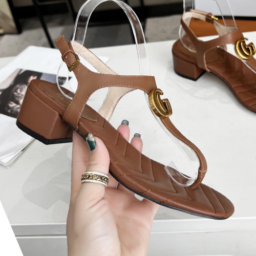 Gucci Womens Shoes Platform Slide Slippers Sandal Summer Design Luxury Brand 4cm Heel Women's GG platform slide sandal with Original Box 623212 UKO00 2580