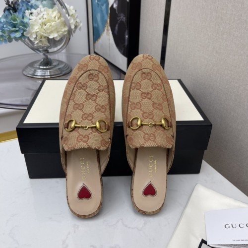 Gucci Womens Shoes Casual Loafers Design Luxury Brand Leather Women's jumbo GG Princetown slipper with Original Box 475094 UKO60 2588