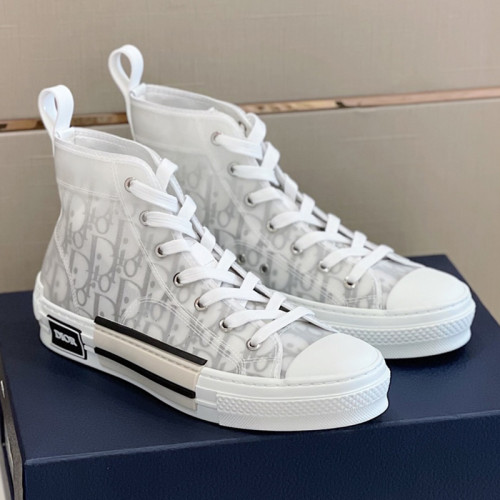 Dior Mens Shoes Sneakers Casual Luxury Brand B23 HIGH-TOP SNEAKER Dior Oblique Canvas with Original Box 3SH118ZMK_H761