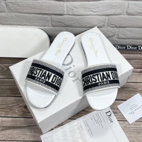 Dior Women Shoes Mule DWAY SLIDE Luxury Brand Womens Sandals Slippers with Original Box