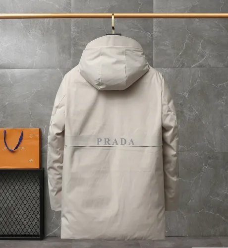 Prada Mens Womens Winter Windprood Down Jackets Keep Warm 90% White Duck Down