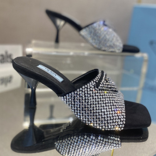 Prada Womens Shoes Slingback Pumps Luxury Brand Casual Shoes for Women with Original Box