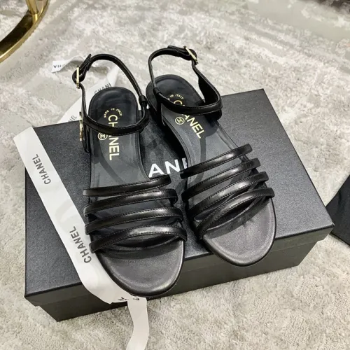 Chanel Womens Shoes Sandals Lambskin Black G36958 X01000 51225