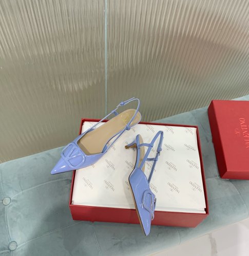 Valentino Women Shoes Mule Flip Flop Sandals VLOGO SIGNATURE CALFSKIN SLINGBACK PUMP 35MM with Original Box