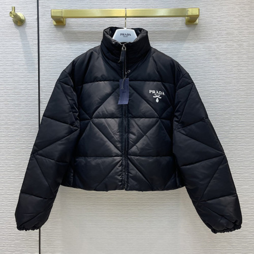 Prada Design Womens Winter Windprood Down Jackets Keep Warm 90% White Duck Down