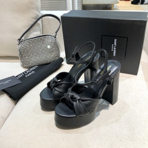 Saint Laurent YSL Womens Shoes BIANCA SANDALS IN SMOOTH LEATHER 6067131N8001000