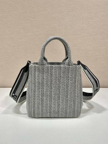 Prada Womens Bags Shoulder Messenger Bags Handbags Luxury Brand Prada Embroidered handbag 1BA343_2FJ7_F0049_V_NOO with Original Box
