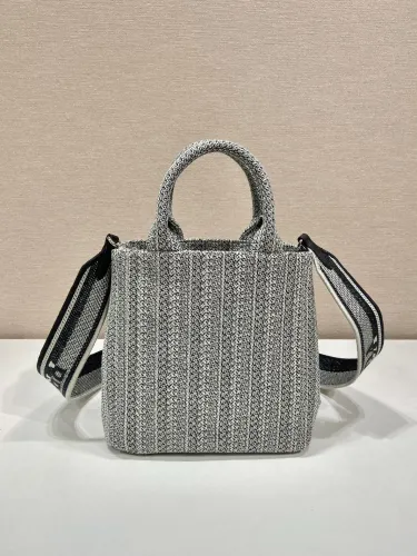 Prada Womens Bags Shoulder Messenger Bags Handbags Luxury Brand Prada Embroidered handbag 1BA343_2FJ7_F0049_V_NOO with Original Box