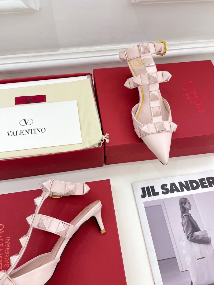 Valentino Women Shoes Mule Flip Flop Sandals ROMAN STUD SLIDE SANDAL IN QUILTED NAPPA with Original Box Luxury Brand 5cm Heel Design