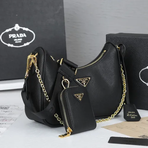 Prada Men Womens Shoulder Bags with Original Box 1BH204_NZV_F0632_V_V2M Luxury Brand Prada Re-Edition 2005 Saffiano leather bag