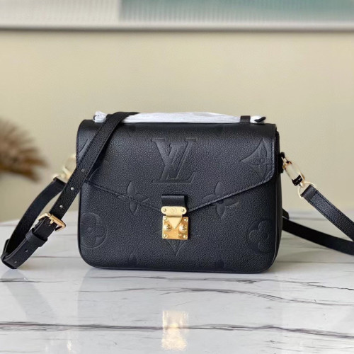 Louis Vuitton Womens Bags Crossbody Bag POCHETTE MÉTIS Luxury Brand Louis Vuitton Pochette Metis M59211 Black with Original Box