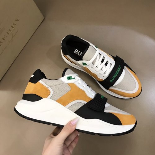 Burberry Mens Shoes Sneakers Fashion Type Luxury Brand Vintage Check Cotton Sneaker with Original Box