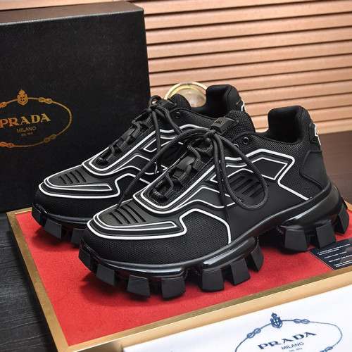 Prada Mens Shoes Sneakers Casual Shoes for Men Luxury Brand Breathable Fashion Cloudbust Thunder Technical Fabric Sneakers with Original Box