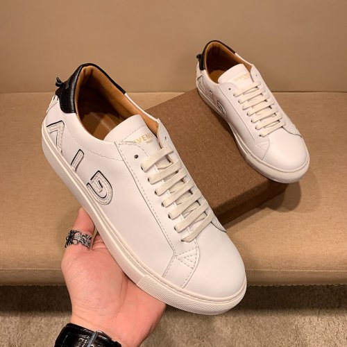 Givenchy Men Shoes Fashion Type Luxury Brand GIVENCHY SNEAKERS IN LEATHER WITH LATEX BAND with Original Box