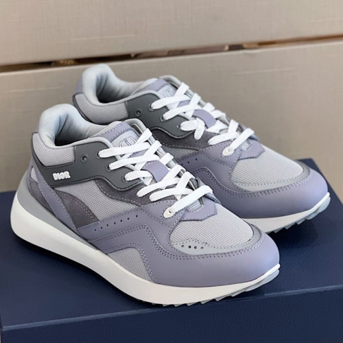 Dior Mens Shoes Sneakers Luxury Brand Breathable Design B29 SNEAKER Gray Technical Mesh, Suede and Smooth Calfskin with Original Box 3SN270ZKO_H868