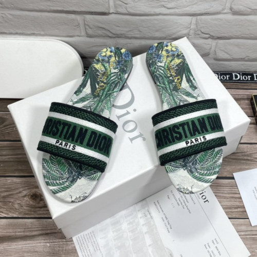 Dior Women Shoes Mule DWAY SLIDE Luxury Brand Womens Sandals Slippers with Original Box