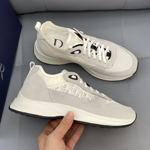 Dior Men Shoes Fashion B25 RUNNER SNEAKER Black Dior Oblique Canvas And Suede with Original Box