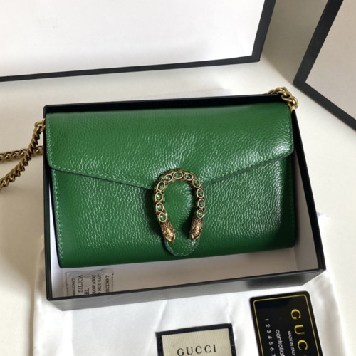 Gucci Womens Bags Crossbody Shoulder Messenger Bags Luxury Brand Dionysus GG Supreme chain wallet ‎401231 KHNSN 8642 with Original Box
