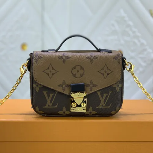 Louis Vuitton Womens Bags Shoulder Messenger Bag Luxury Brand MICRO MÉTIS leather M81267 with Original Box Monogram coated canvas
