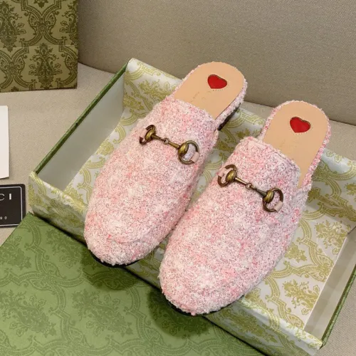Gucci Womens Shoes Slippers Slides Casual Design Luxury Brand Leather Princetown leather slipper with Original Box