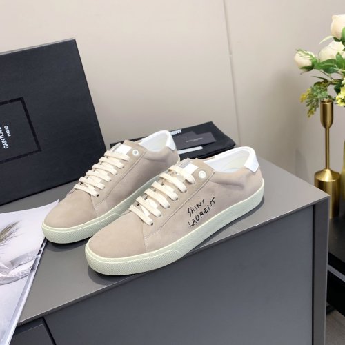 Saint Laurent YSL Men Womens Shoes COURT CLASSIC SL/06 EMBROIDERED SNEAKERS
