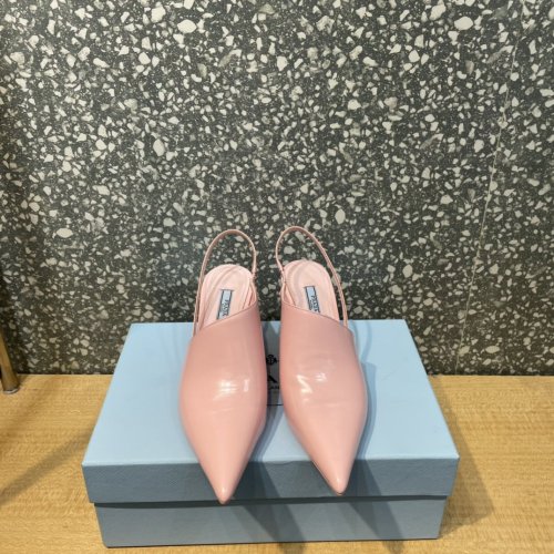 Prada Womens Shoes Slingback Pumps Luxury Brand Casual Shoes for Women with Original Box
