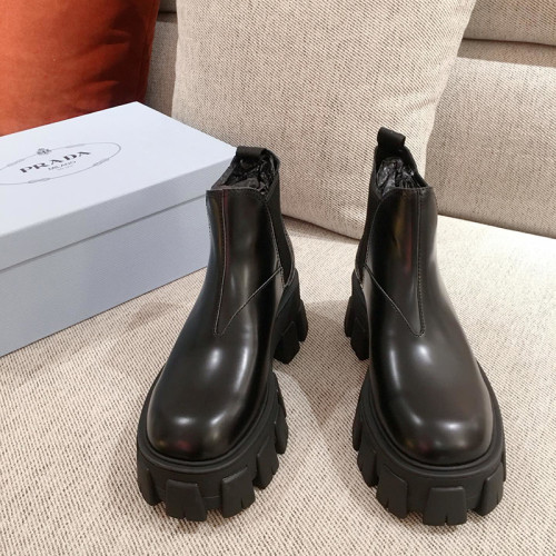 Prada Women Shoes Boots Luxury Sneakers Monolith Patent Leather Booties 1T725L_069_F0002_F_A055
