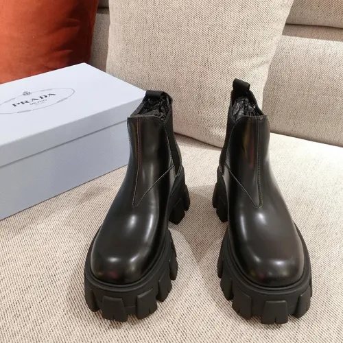 Prada Women Shoes Boots Luxury Sneakers Monolith Patent Leather Booties 1T725L_069_F0002_F_A055